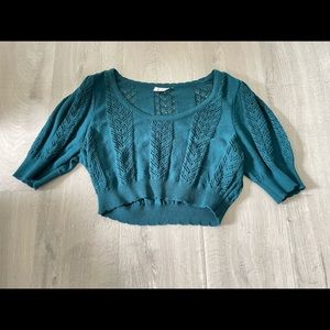 Free People cropped knit sweater